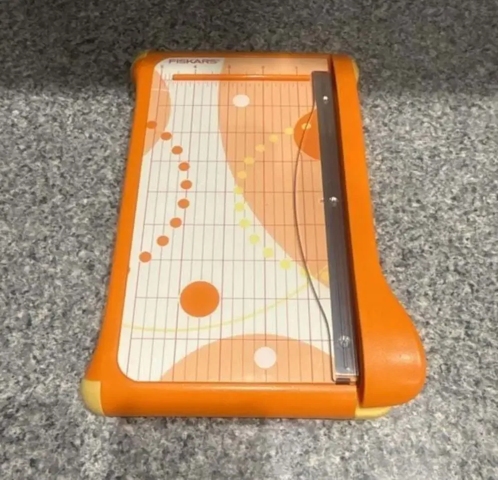 Fiskars Orange Portable Paper Trimmer and Guillotine Craft Cutter